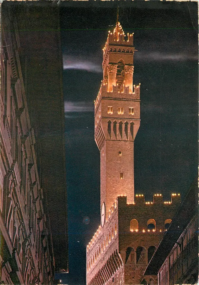 Palazzo Vecchio à Florence — illuminé de nuit — Innocenti Editori, n° 272 - Recto