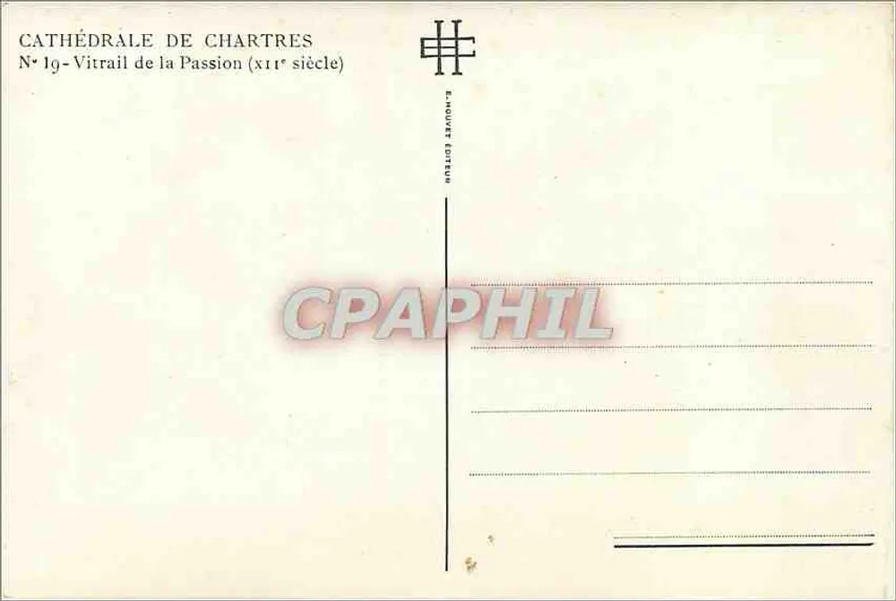 Catedral de Chartres — Vitral da Paixão (século XII) — Édouard Éditeur - Verso