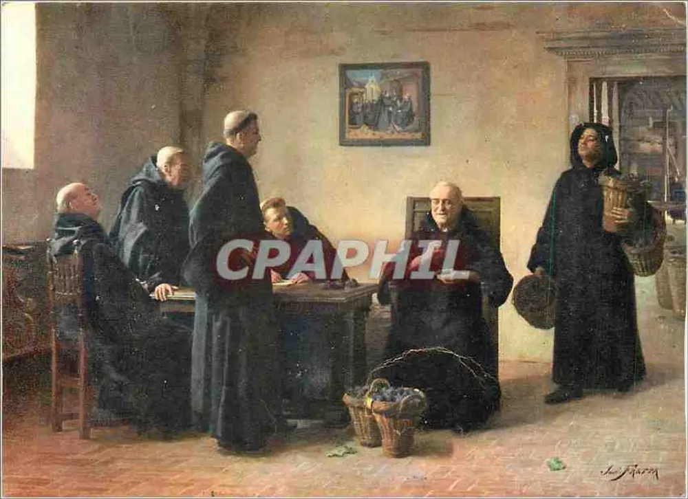 Dom Pérignon — o famoso enólogo cego — pintura de José Froppa - Frente
