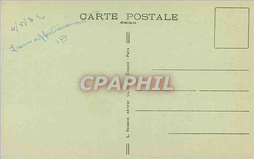 Paris — Praça da Ópera — J. H. n° 574 - Verso
