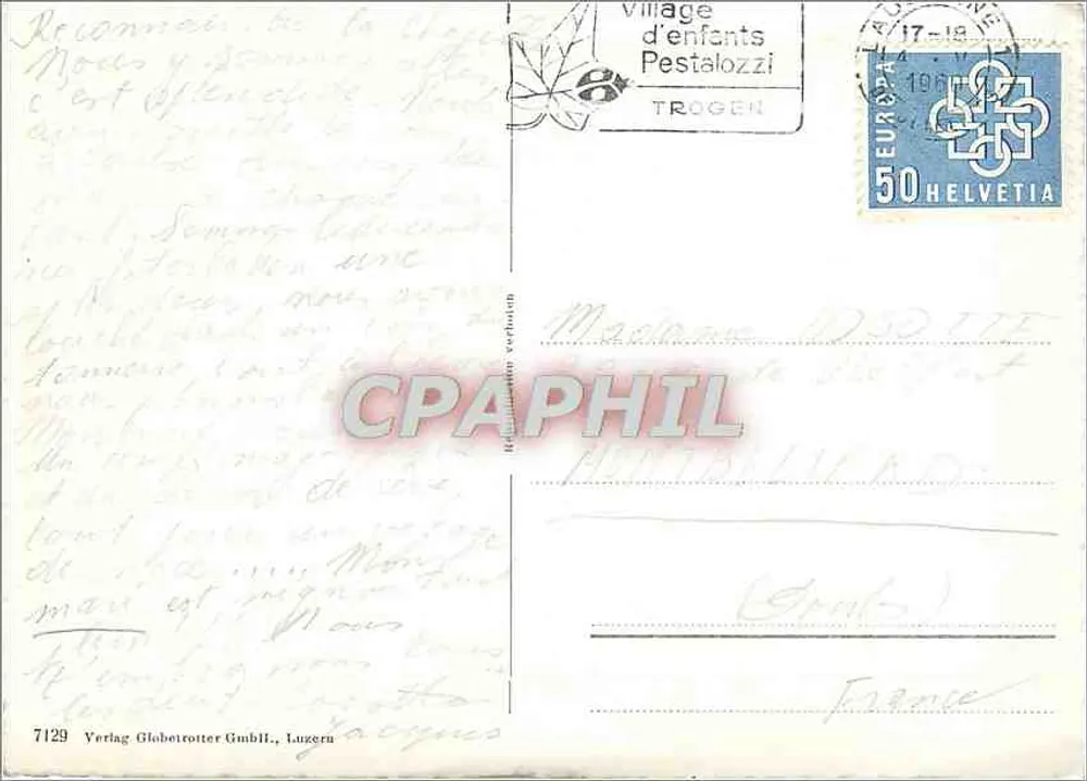 Bürgenstock. Waldkapelle — editor Verlag Globetroter GmbH, Luzern, n° 7129 - Verso