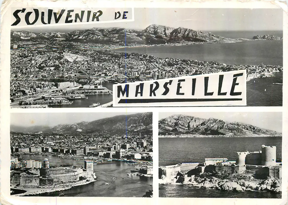 Vista panorâmica de Marselha — LEMBRAR DE MARSEILLE — Fotografia Verdadeira - Frente