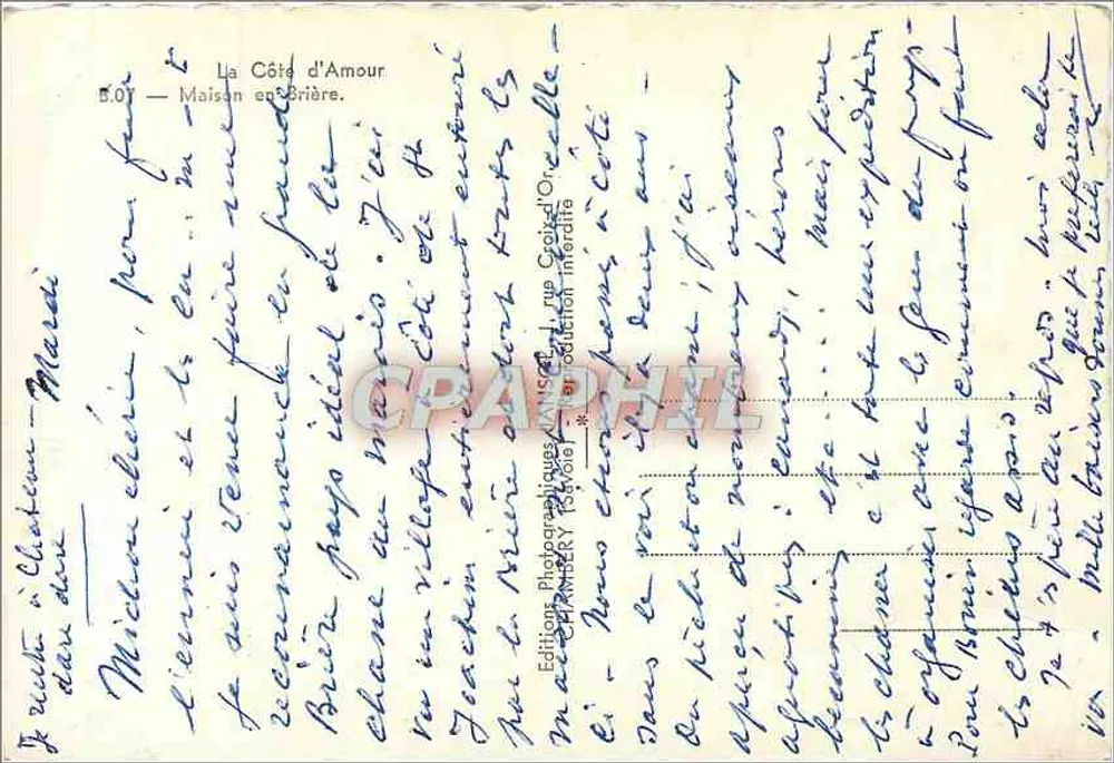 Casa na Brière — A Côte d'Amour — Edições Fotográficas Jamsol - Verso