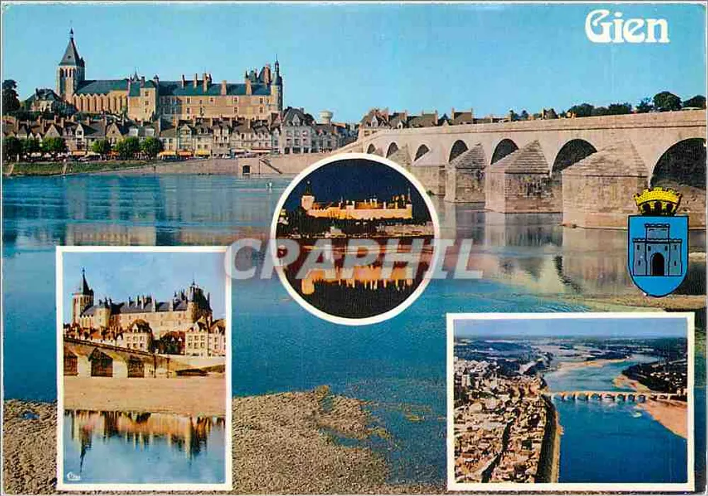 Gien — Schloss, Brücke und Loire — Verlag Combier - Vorderseite