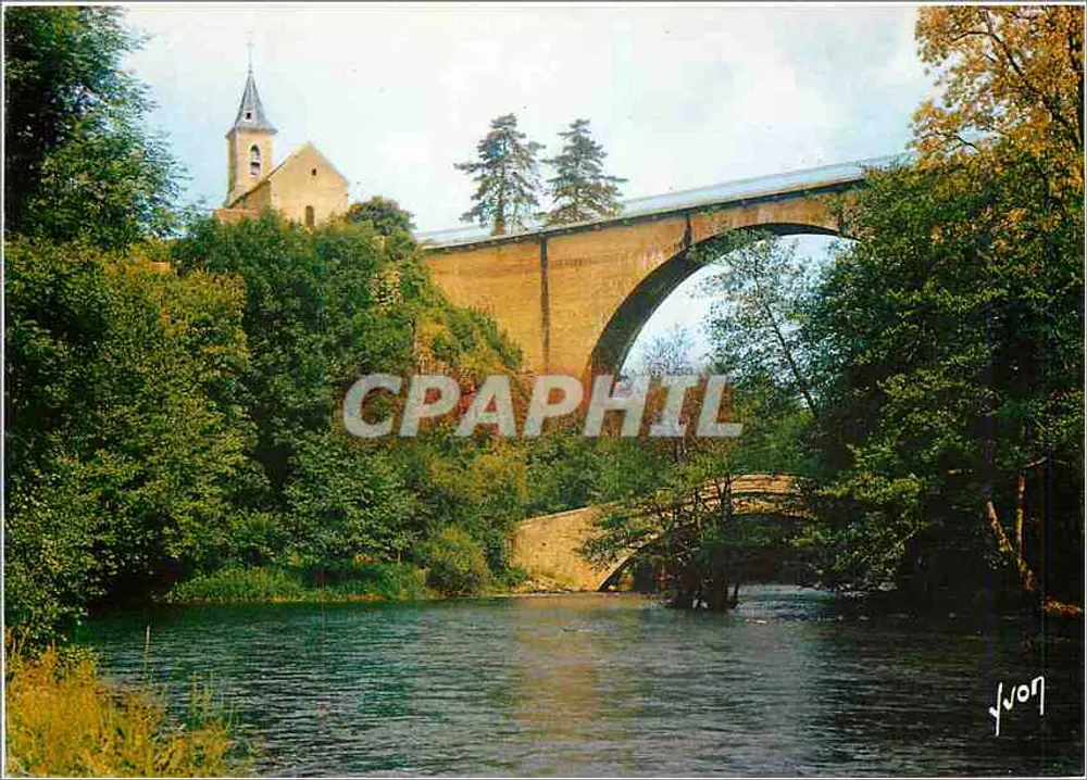 Vale da Cure em Pierre-Perthuis — Arredores de Vézelay (Yonne) — Carta postal da série 'Cores e Luz da França' n°10/9825 - Frente