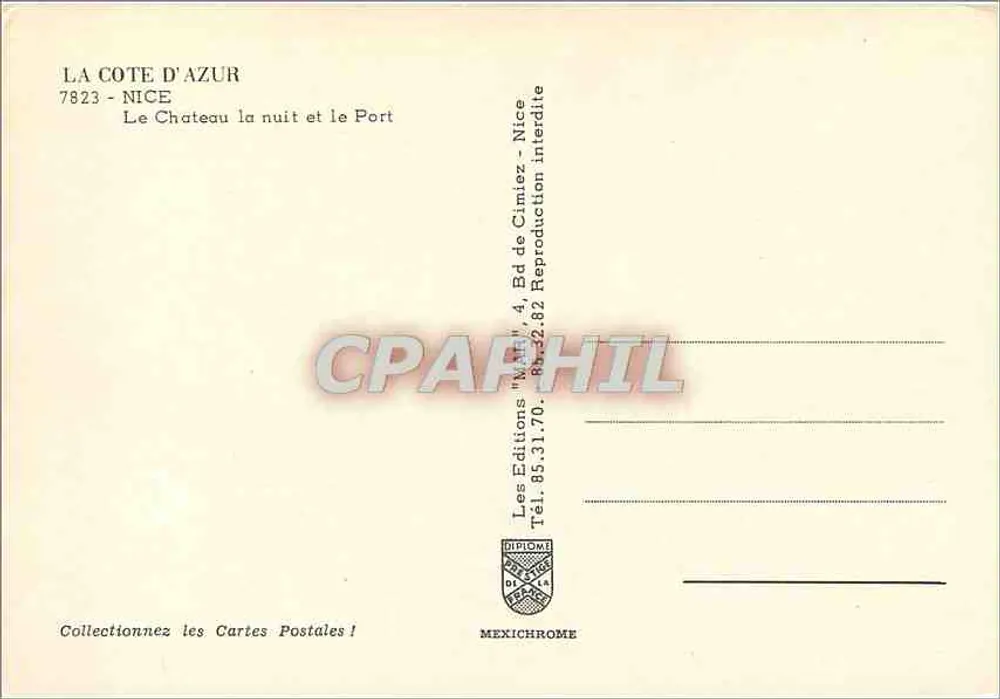 Schloss und Hafen in Nizza — Die Côte d'Azur — Éditions Diplôme - Rückseite