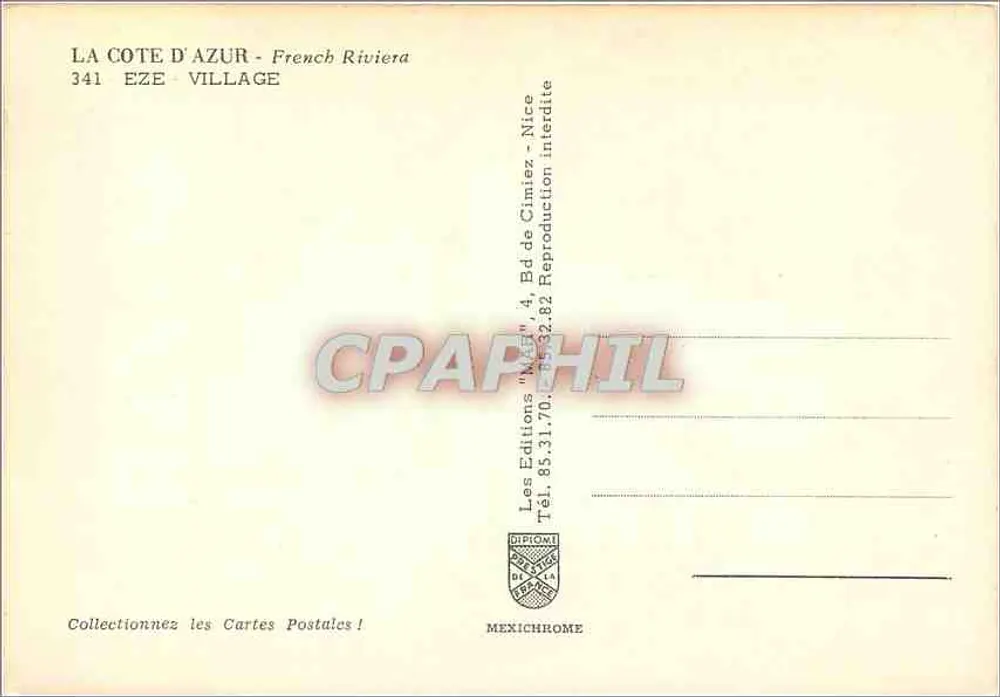 Eze — Dorf — Editionen "Méziré" - Rückseite