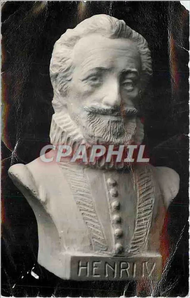 Buste d'Henri IV — d'après un portrait authentique (B.b. Nat.) — Gabard, sculpteur — Pau (B.P.) - Recto