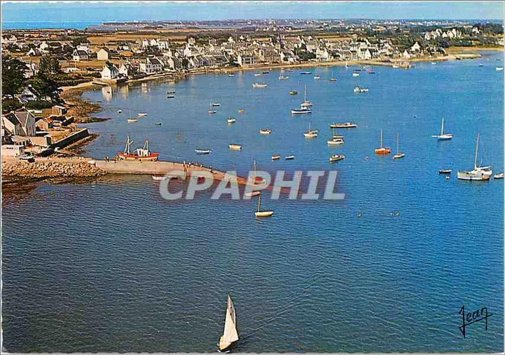 Loc Mariaquer (Morbihan) — vista aérea do porto — Éditions Couleurs Naturelles, Série S1005 - Frente