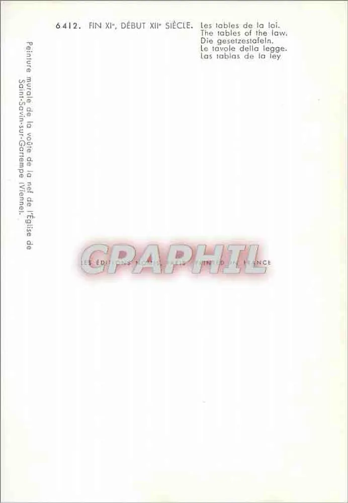 Mauerbogen der Kirche Saint-Sauveur-sur-Gartempe — Ende 11., Anfang 12. Jahrhundert — Les Éditions Savoir-sur-Gartempe, In Frankreich gedruckt - Rückseite