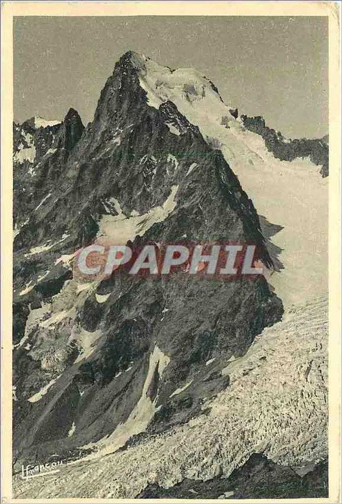 Os Écrins (4100 m.) e o Glaciar Branco (3660 m.) — vistos dos Agneaux — Coleção « Alta Montanha » de L. Francou - Briançon, N° 1 - Frente