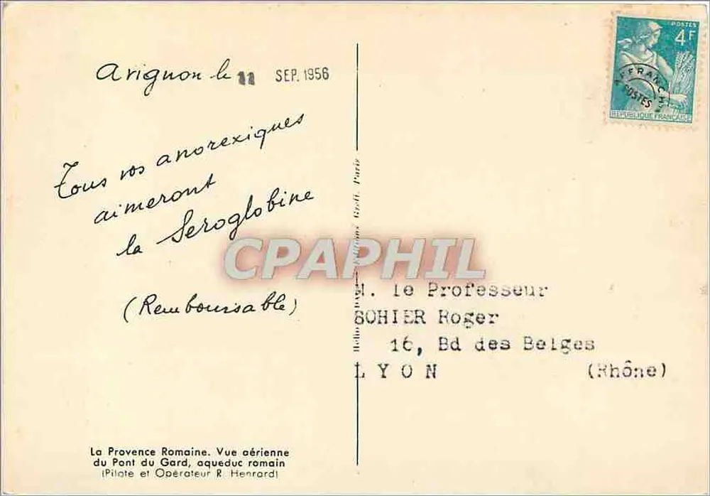 Pont du Gard — Römisches Aquädukt — Luftaufnahme — La Provence Romaine - Rückseite