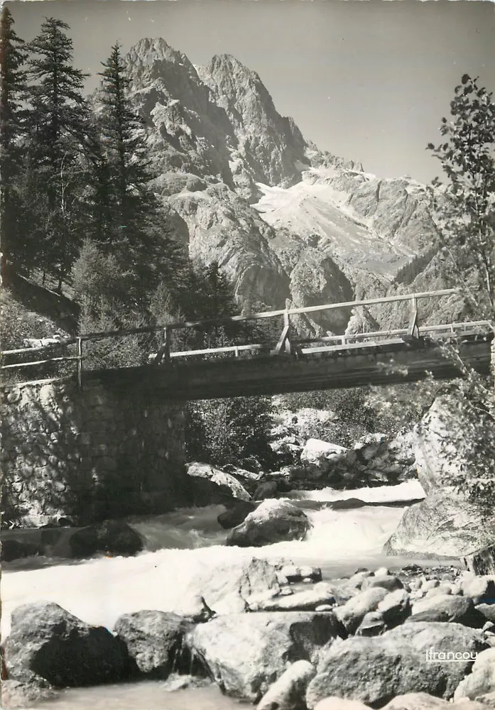 Estrada de Ailefroide e o Pelvoux (3.948 m.) — Edições FRANCOU - Briançon - Frente