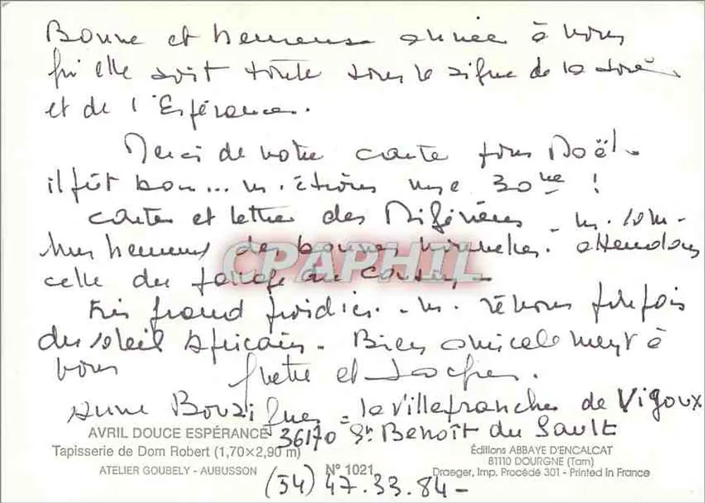 Wildtiere — Afrika — Éditions Abbaye d'Encault - Rückseite