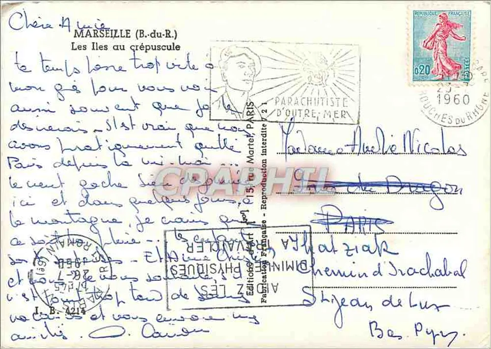 As Ilhas ao entardecer — Marselha (B.-du-R.) — Editor: Paris, 1960 - Verso