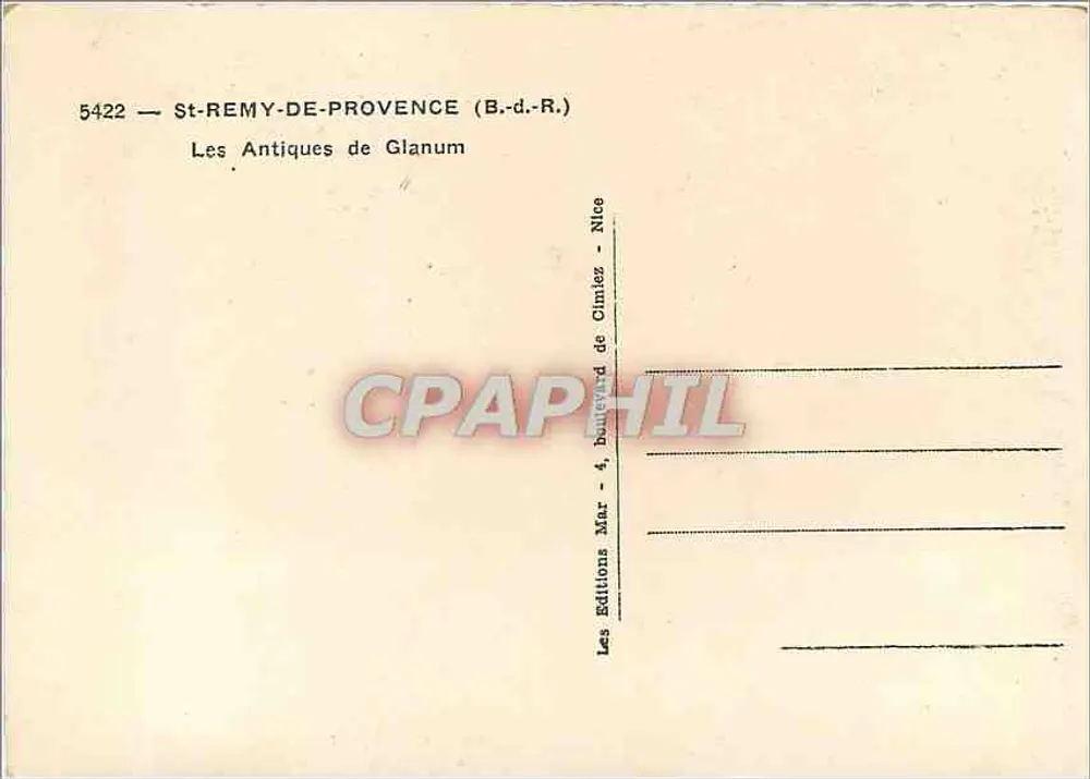 Die Antiquitäten von Glanum — St-Rémy-de-Provence (B.-d.-R.) - Rückseite