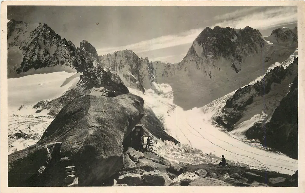 Chamonix — Der Gd. Jorasses-Massiv von der Couvercle-Hütte aus — Photo-Mont-Blanc GAY-COUTTET - Vorderseite