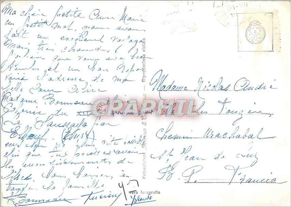 COMO - Piazza Cavour — Hotel Métropole & Suisse — Graphil 100-312 - Verso