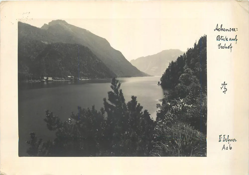 Achensee — Vista para Seehof — F. Defner As 6 - Frente