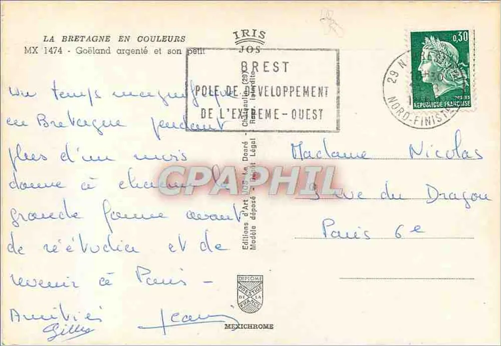 Graugans und ihr Junge — Bretagne in Farbe — Mexichrome Art Editions - Rückseite