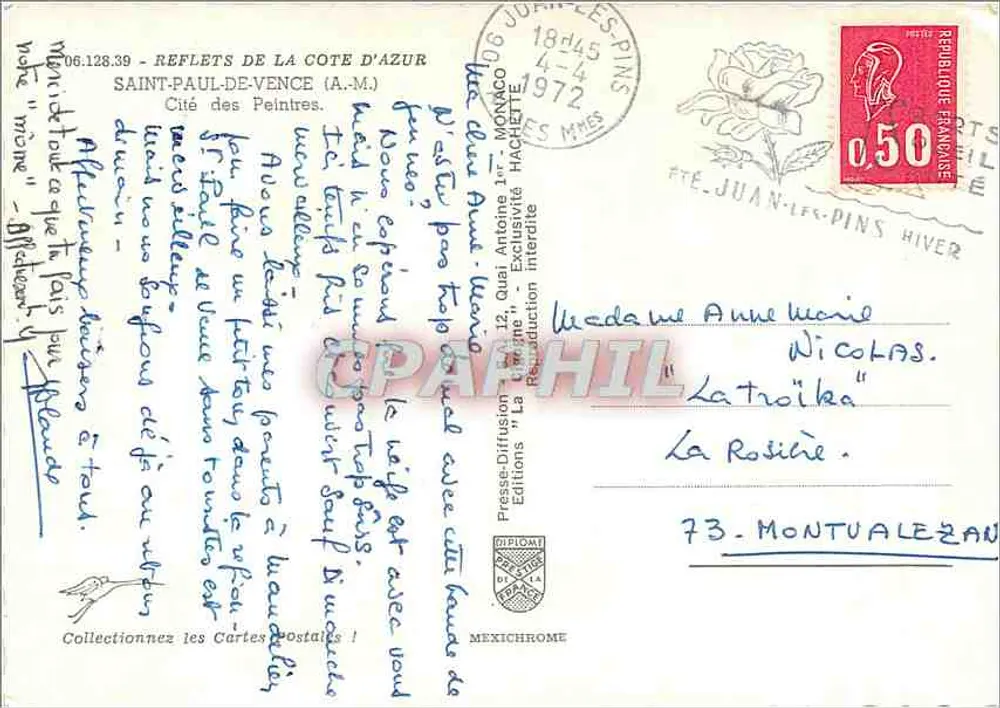 St-PAUL-DE-VENCE — Ansicht der Stadt und ihrer Brunnen — Presses-Diffusion Éditions - Rückseite