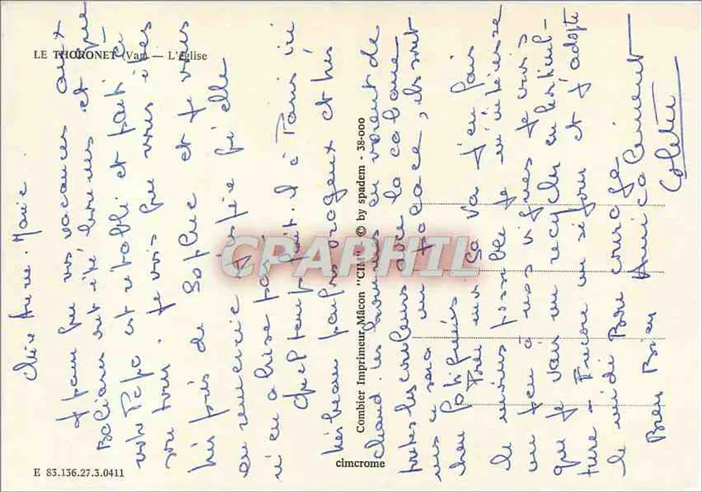 ले ट्रिकोनेट (वार) — चर्च — प्रिंटर-मैकॉन "सीएन" - 35-000 - पीछे