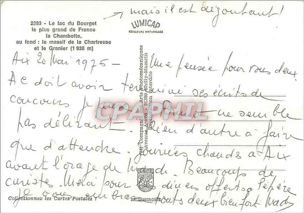 See Bourget — der größte in Frankreich — Verlag IRIS - Rückseite