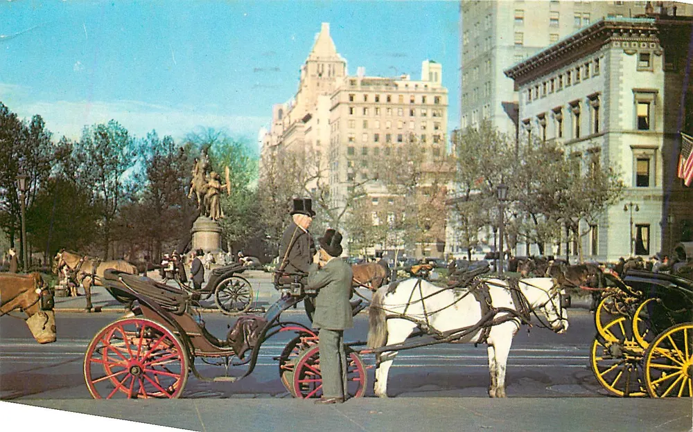 KARRÜSEN AUF DER 59. STRASSE — New York City — Farbe von Morgan — Nesters Map and Guide Corp. — K60 - Vorderseite