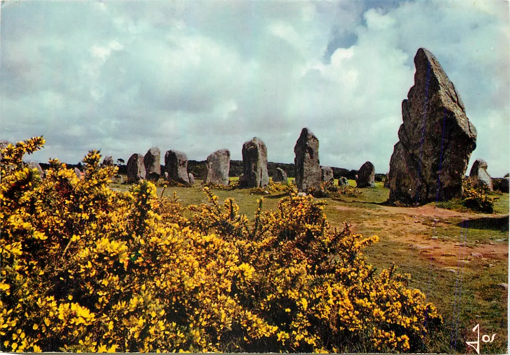 Carnac (Morbihan) — Die Menhire und die Gorse — Édition d'Art IRIS JOS - Vorderseite