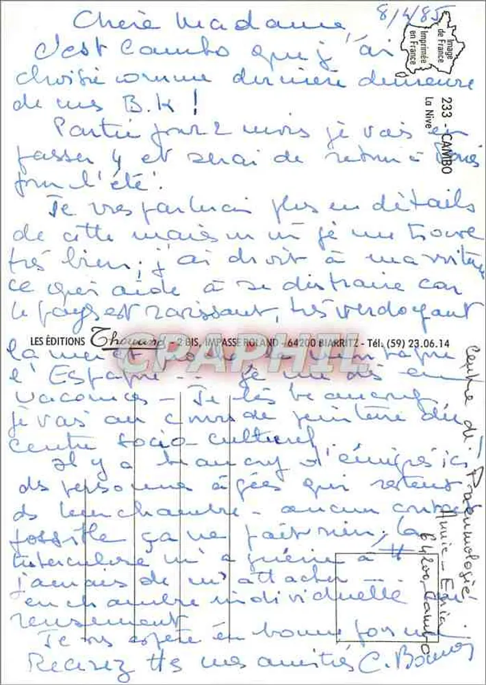 कैंबोस का दृश्य — एडिटर चुआंड, संख्या 233 - पीछे