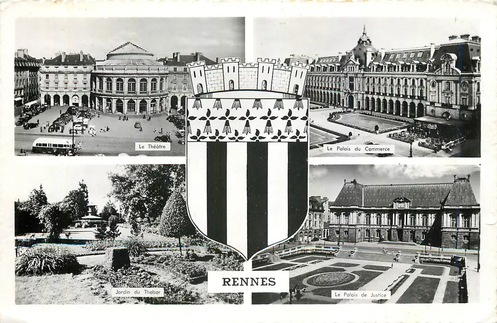 Rennes — Ansicht von vier Monumenten — Editions Gaby - Vorderseite
