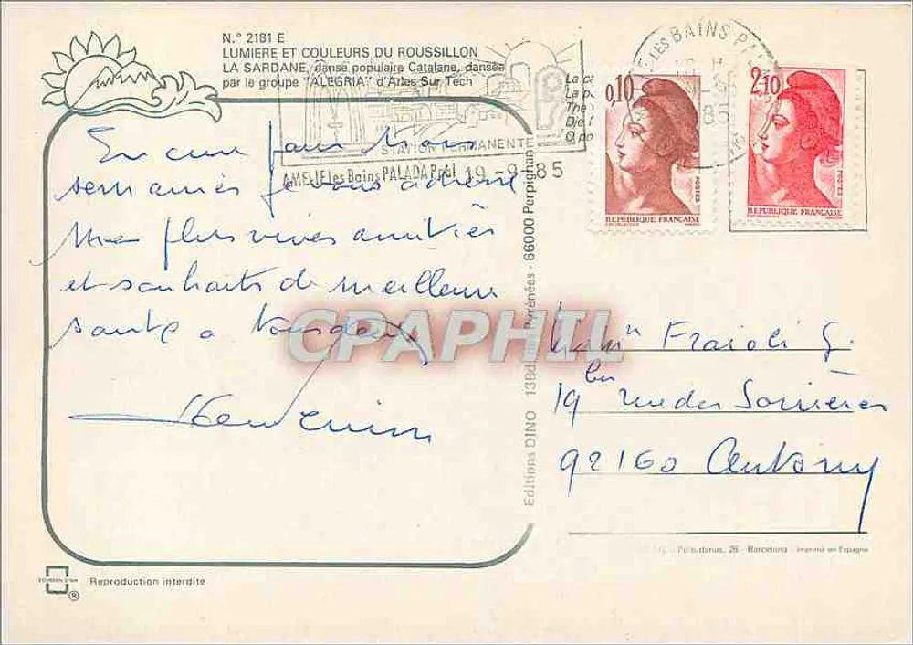 Populäre katalanische Tanz — Roussillon — Éditions DINO - Rückseite