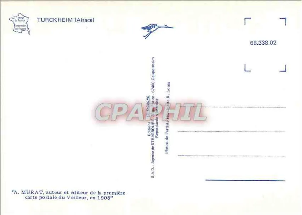 Turckheim — O Vigia da Noite — Edições S.A.D. Strasbourg - Verso