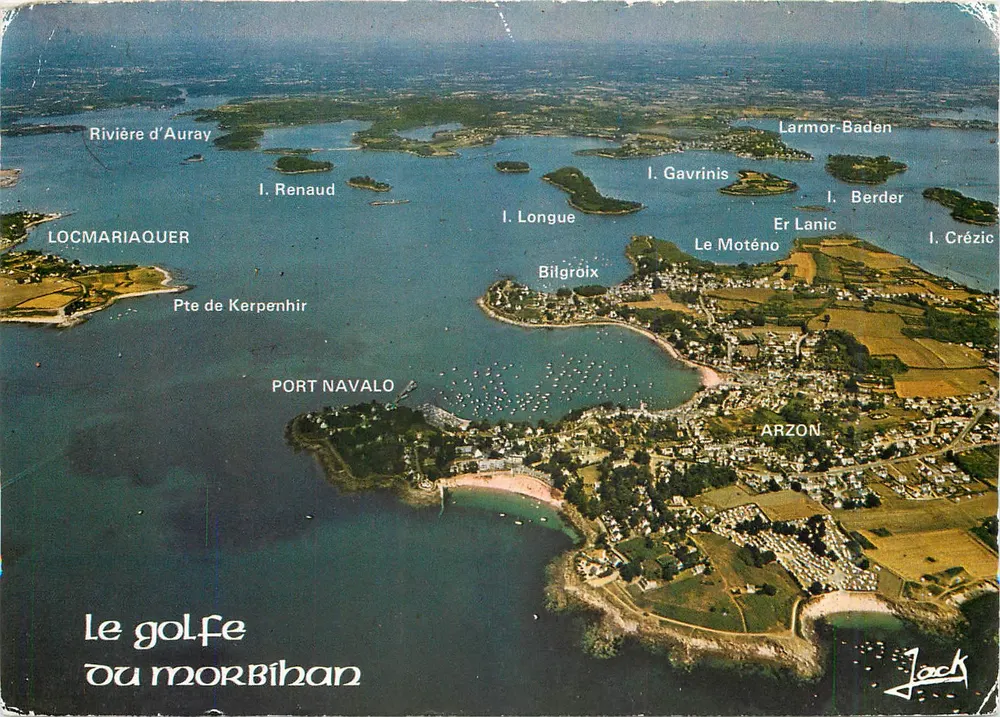 O golfo do Morbihan — vista aérea — Edições de Arte 'Jack' n°1 - Frente