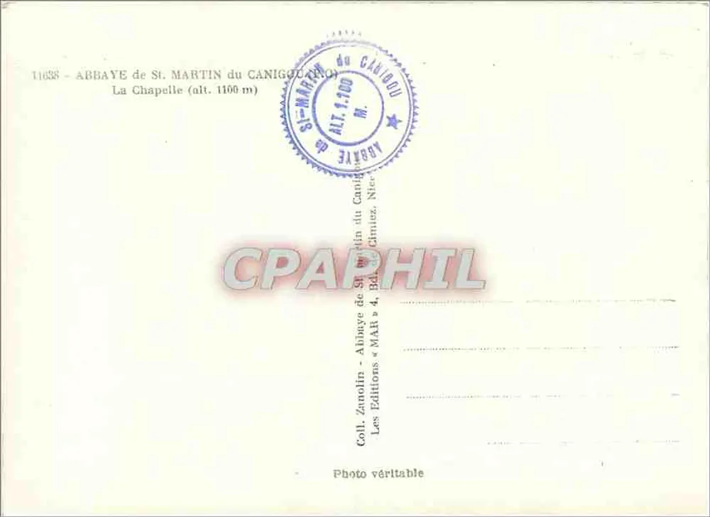 Kapelle der Abtei Saint-Martin du Canigou — Abtei — Les Éditions MAR, Nizza - Rückseite