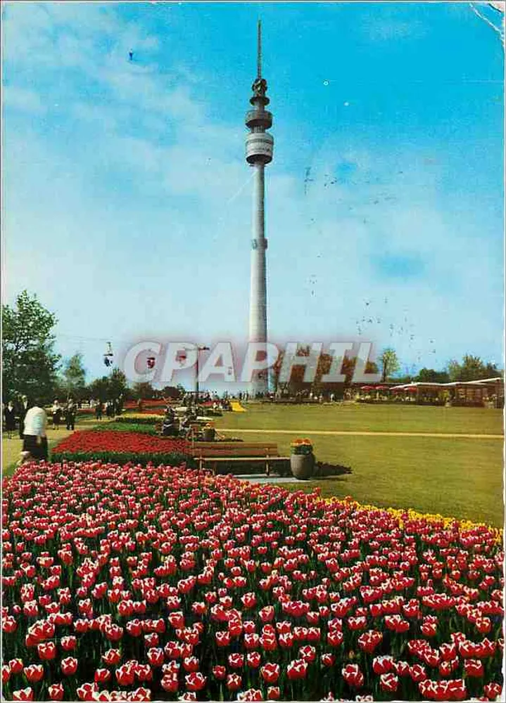 बर्लिन — बर्लिन के टेलीविजन टॉवर — बंडेसप्लांजेंशाऊ यूरोफ्लोर 1969 के संस्करण - आगे