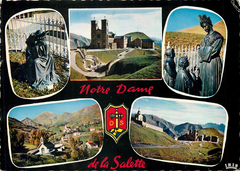 Notre-Dame de la Salette — Basilika, Statuen und Landschaft — IRIS - Vorderseite