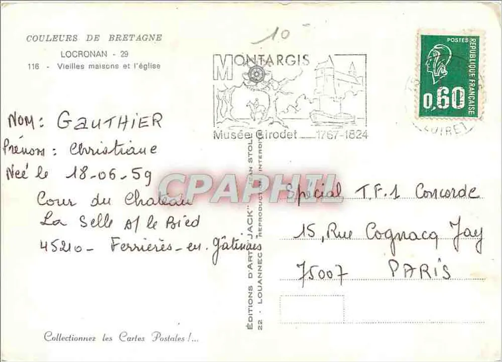 Locronan — Panoramablick — Éditions Montargis - Rückseite