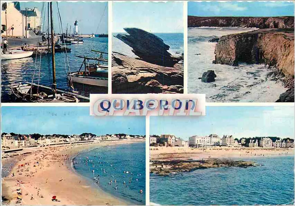 Quiberon — widok panoramiczny i wybrzeże - Awers