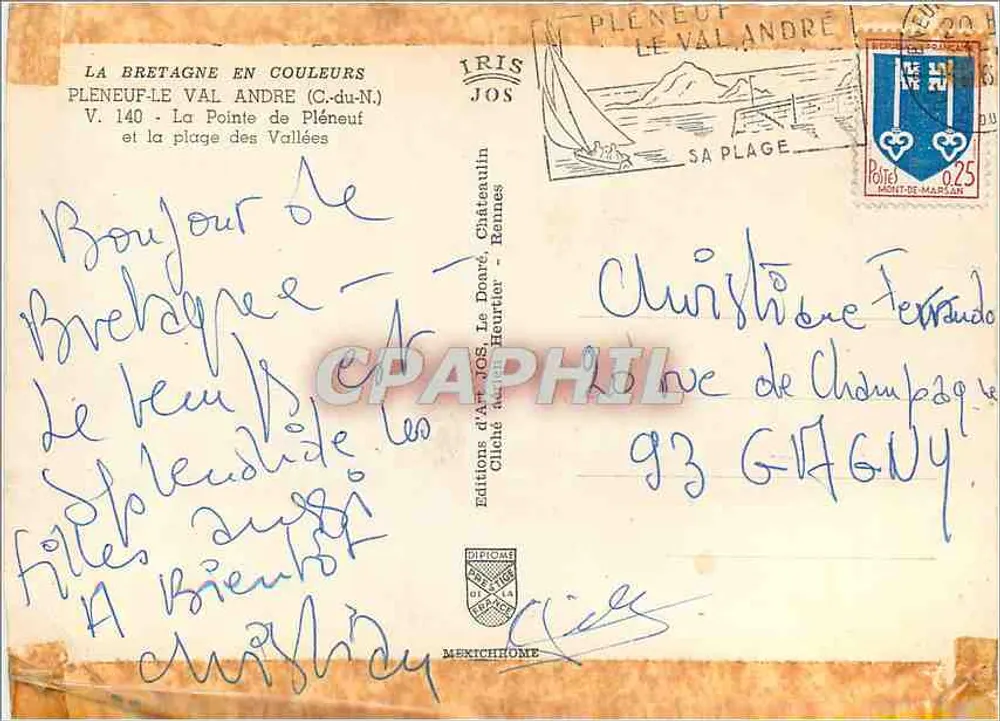 Pléneuf-Val André — Die Pointe de Pléneuf und die Strand der Vallées — Éditions d'Art JOS - Rückseite