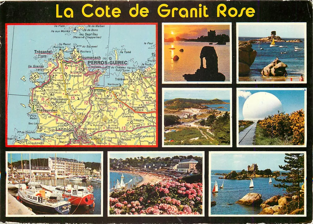 Moderne Ansichtskarte Bretagne die rosa Granitküste Der Hafen von St Guirec - Vorderseite