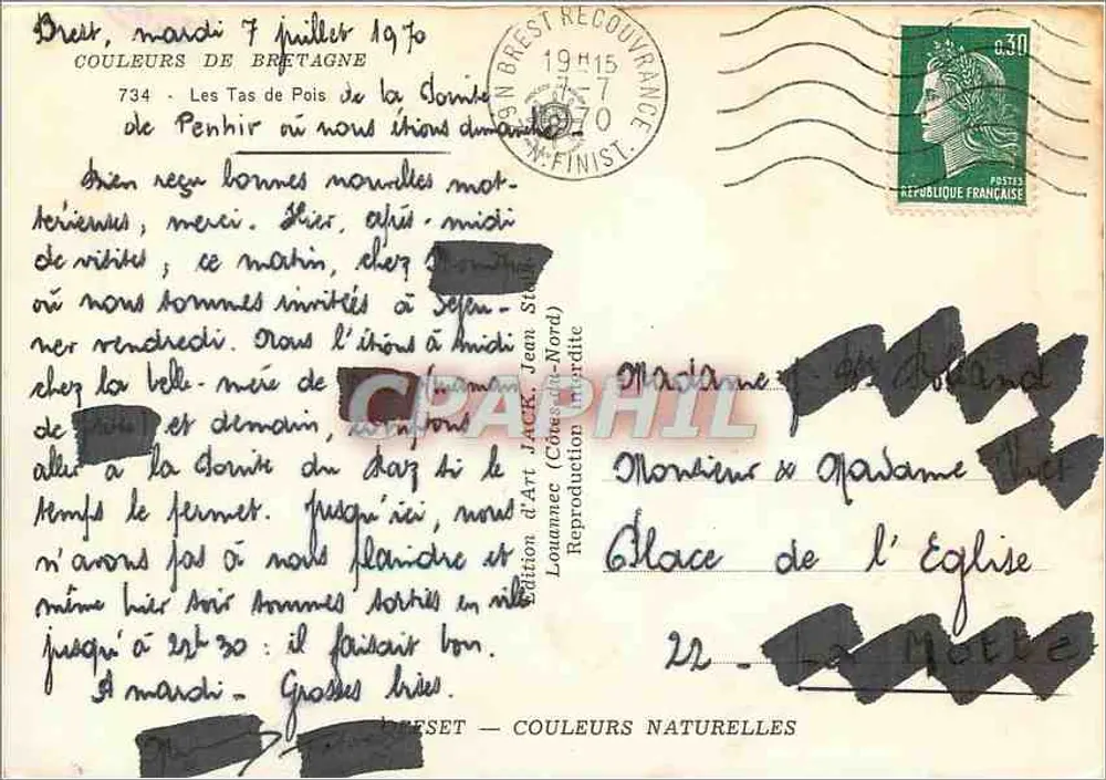 Les Tas de Penhir — Côtes-d'Armor — Édition d'Art JACK - Verso