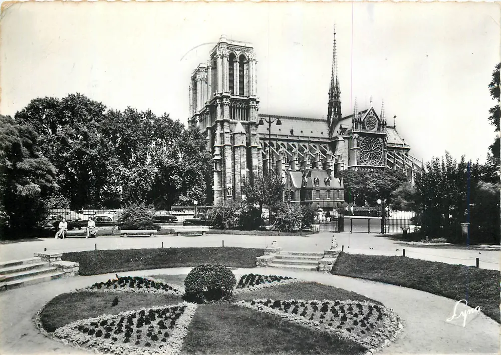 Notre-Dame de Paris — Ansicht vom Square Viviani — Lyra - Vorderseite