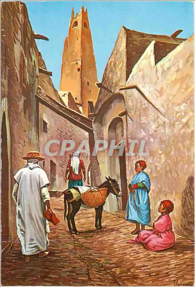 Typowa uliczka M'zab — Algieria — Wydawca EST. BAKHTI, n°16 - Awers