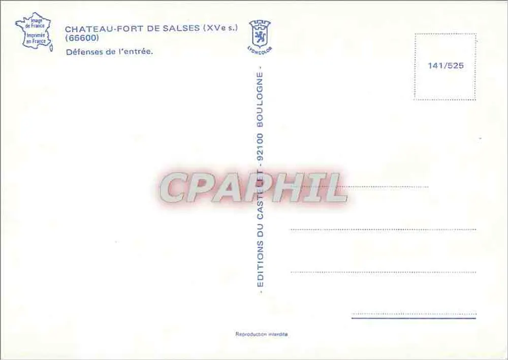 Schlossfeste von Salses — Eingangsbefestigungen — Éditions du Castellet - Rückseite