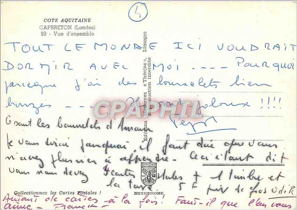 Capbreton (Landes) — Übersicht — Éditions « Théâtre » - Rückseite
