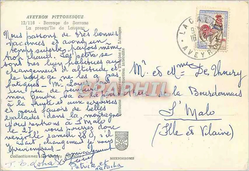 Staudamm von Sarrana — Aveyron — Éditions Mexichrome, n°12/118 - Rückseite