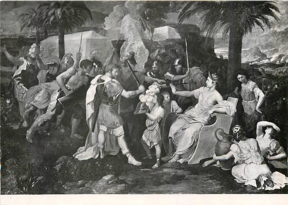 Deborah, die den Krieg gegen die Kanaaniter anordnet — Berthollet Flemalle (1614-1675) — Flämische Schule - Vorderseite
