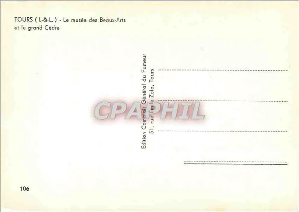 Tours (I.&L.) - Das Museum der Fine Arts und der große Zeder - Rückseite