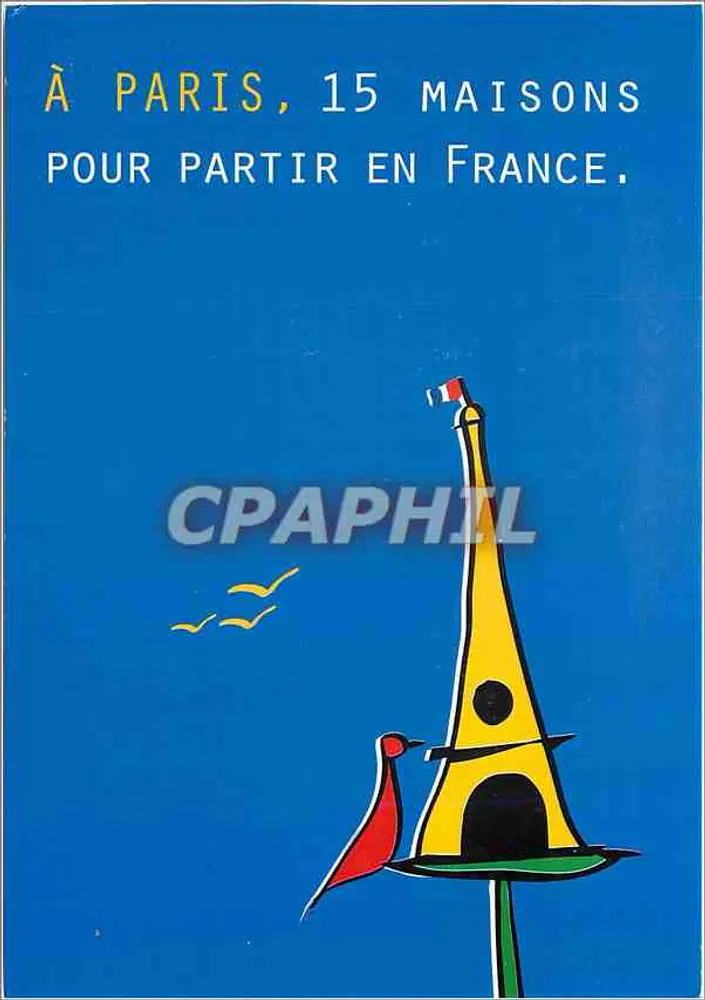 NACH PARIS, 15 HÄUSER UM NACH FRANKREICH ZU REISEN — Werbeausgabe - Vorderseite